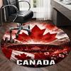 Personalized Canada National Soccer Round Chair Office Rug - Perfect for Mat, Office Chair & More - Ideal Gift for Birthdays and Holidays