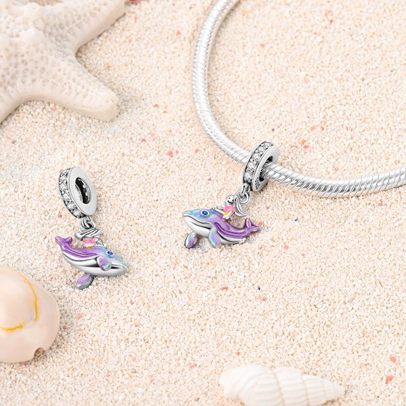 Fishtail Ocean Charms Originales Beads Fit Bracelet Necklace Accessories Bead Jewelry Making Fine Jewelry Gift Diy
