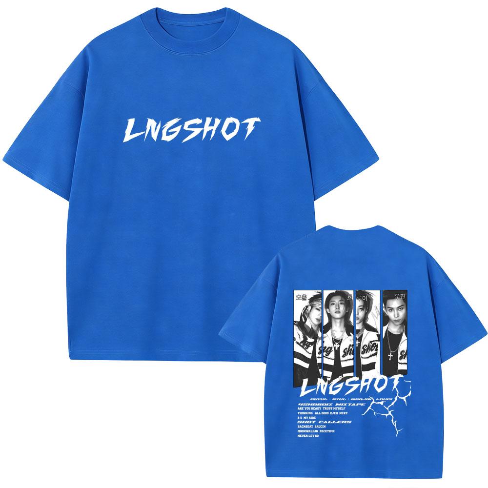 Korean Band Lngshot 4SHOBOIZ MIXTAPE Shot Callers Tshirt Unisex Women Kpop Fashion Streetwear Unisex Casual Soft Cotton T Shirts