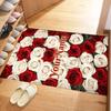 Rose Customized Name Floor Mat Suitable for Living Rooms Balcony Outdoor Decorate Room Antislip Carpet Office Home Decor Best for Christmas