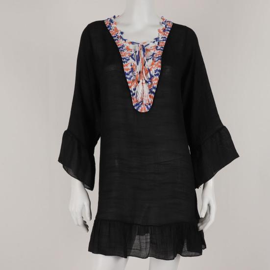 Chic Summer Beach Dress Bohemia Sunscreen Beachwear Long Sleeves Women Beach Dress Women Garment