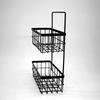 Wall Mounted Iron Storage Basket Kitchen Double-layer Rack Bathroom Toiletries Organizer Shelf