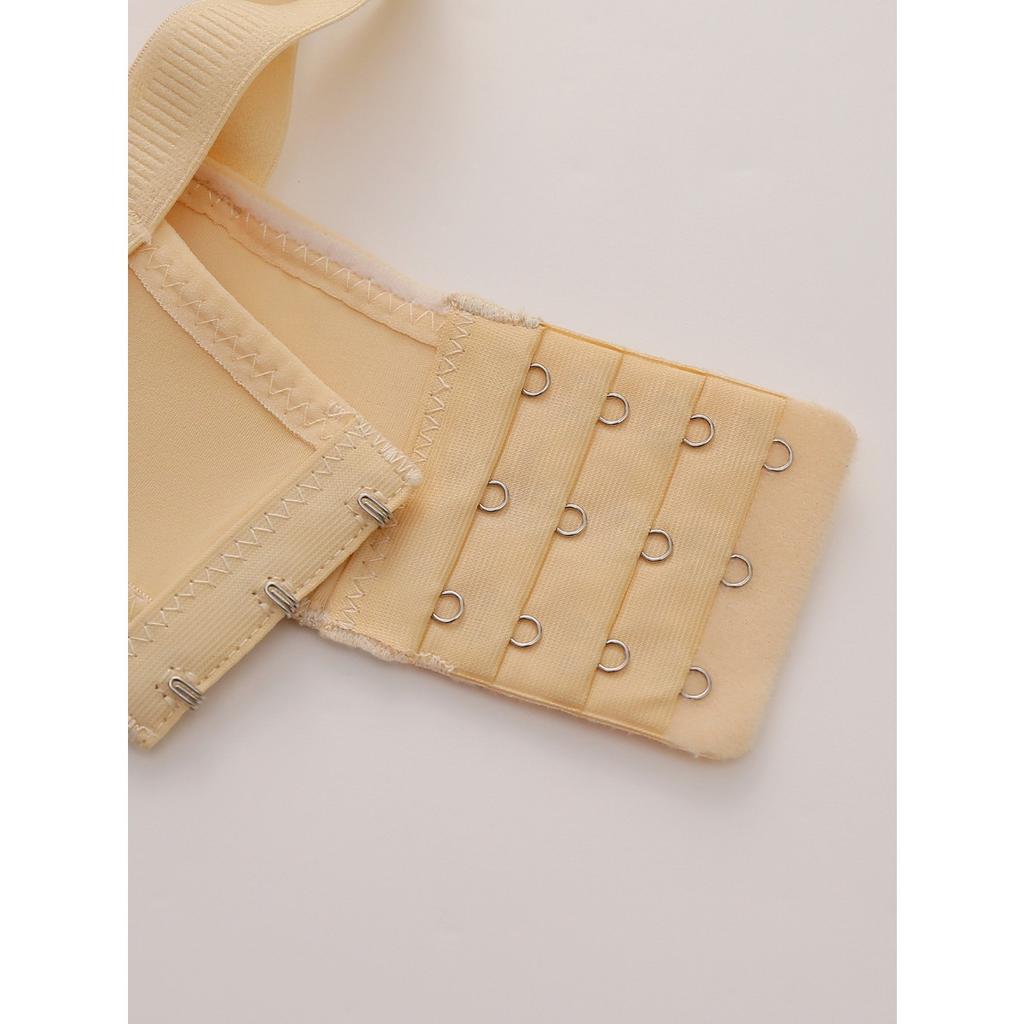 Sexy Lace Flower Face No Steel Ring Bra, Four Rows Three Button Sponge Cup, Plus Size Lingerie for Women