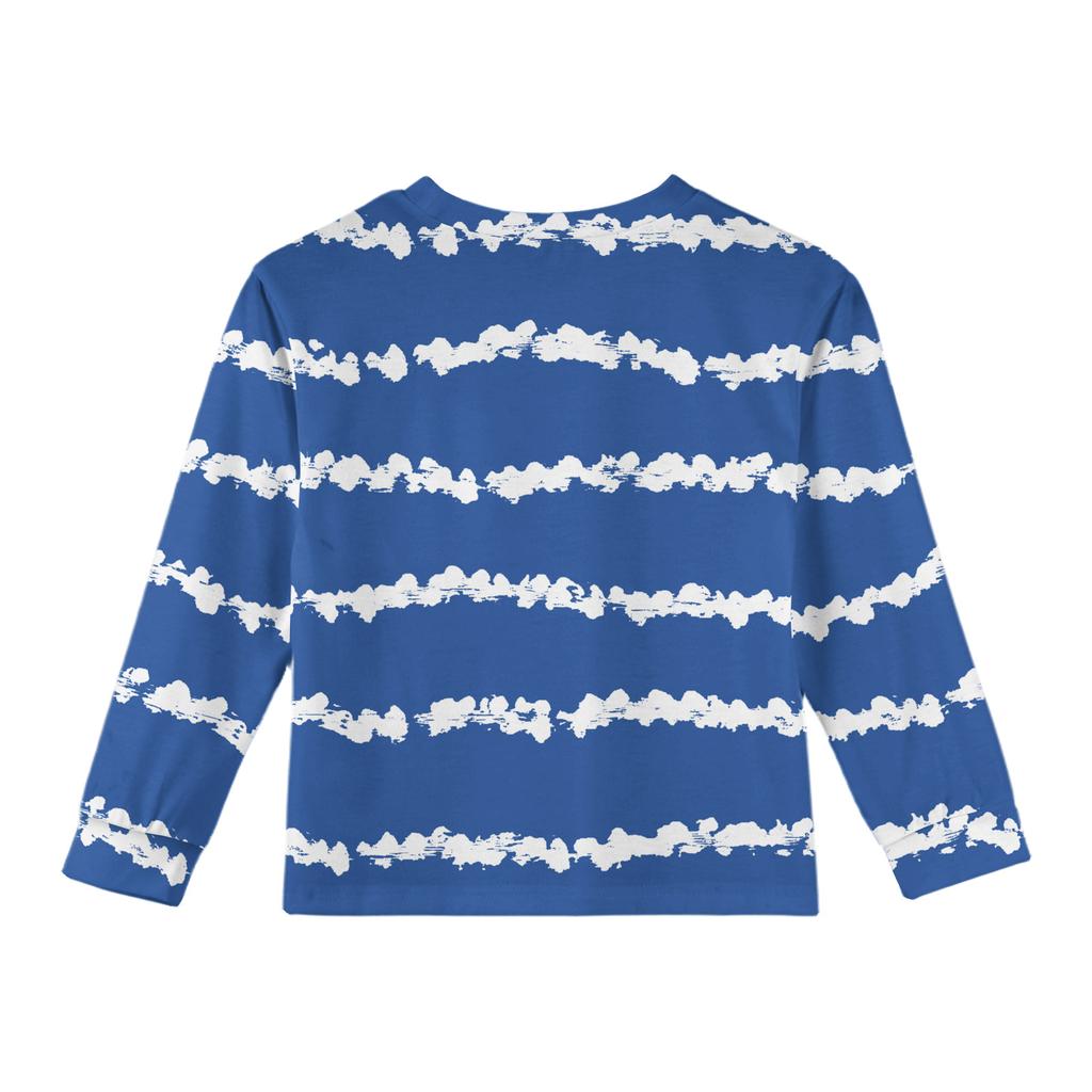 Girls' Long Sleeve Blouse - Round Neck Soft Waist Tunic