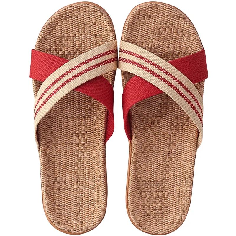 Summer Linen Women'S Slippers Flat Sandals Home Color EVA Lightweight Shoes For Women Casual Slippers 2025