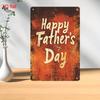Vintage Fathers Day Metal Sign  Rustic WeatherResistant Aluminum Wall Decor with Distressed Finish  PreDrilled Holes  Dur