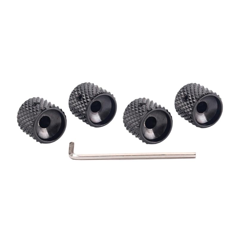 4pcs/set Metal Electric Guitar Volume Tone Control Knobs Buttons for Electric Guitar Bass Potentiometer 20x20x19mm