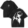 Sommer Trendiges Y2k T-Shirt Vintage Gewaschen Lässiges Oversize T-Shirt Für Herren Unisex Kleidung Kurzarm Oberteile