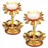 1PC Seven-Star Candlestick Religious Metal Sturdy Construction High-Foot Elegant Golden Traditional Multiple Options Available