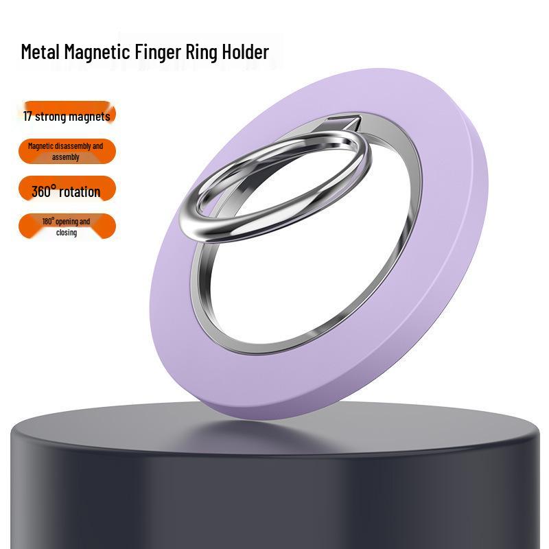 Ultra-Thin MagSafe Magnetic Ring Holder: Secure, Non-Adhesive, Lie-Flat Design for Binge-Watching.