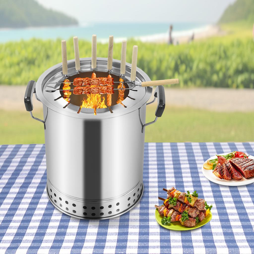 Charcoal Grill, Portable Compact Bbq Charcoal Grill, Portable Charcoal Grill Used In Ventilated Areas Both Indoors And Outdoors