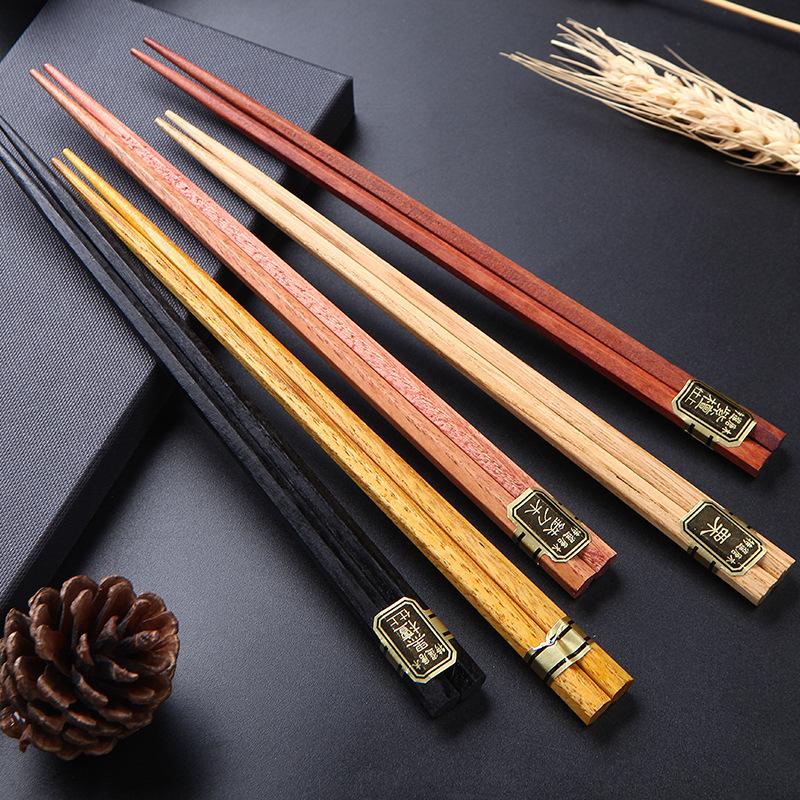 5-Pair Japanese Non-slip Bamboo & Wooden Chopsticks Gift Set