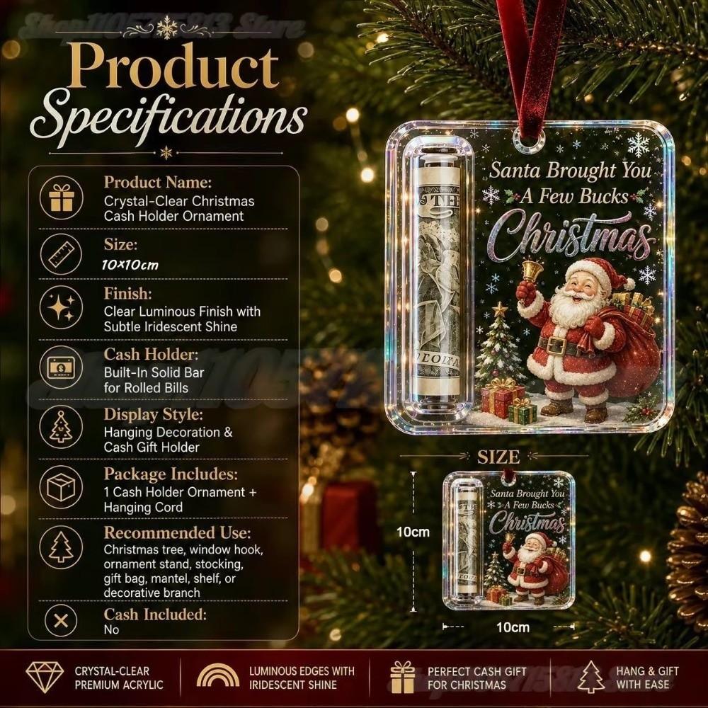 Acrylic Cash Gift Box Hanging Style Treat Holder Ornament Money Holder Ornament for Gift Giving