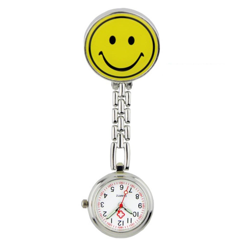 Fashion Casual Quartz Wrist Watch Luminous Smiley Face Pocket Watch