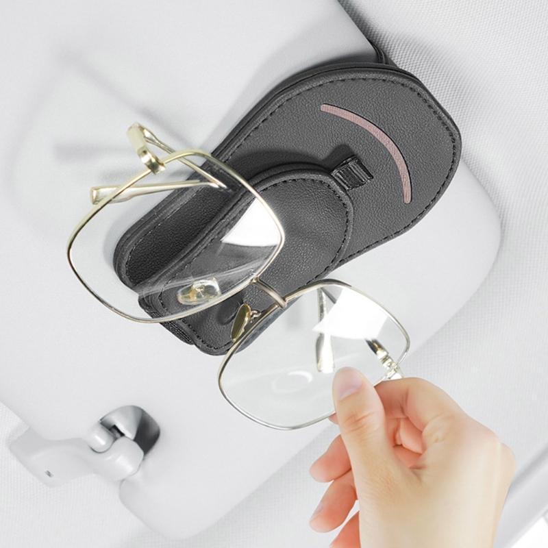 Magnetischer Automobil-Sonnenblenden-Klemme, Auto-Sonnenblenden-Brillenhalter-Organizer, Anpassbare Winkel für verschiedene Brillengestelle
