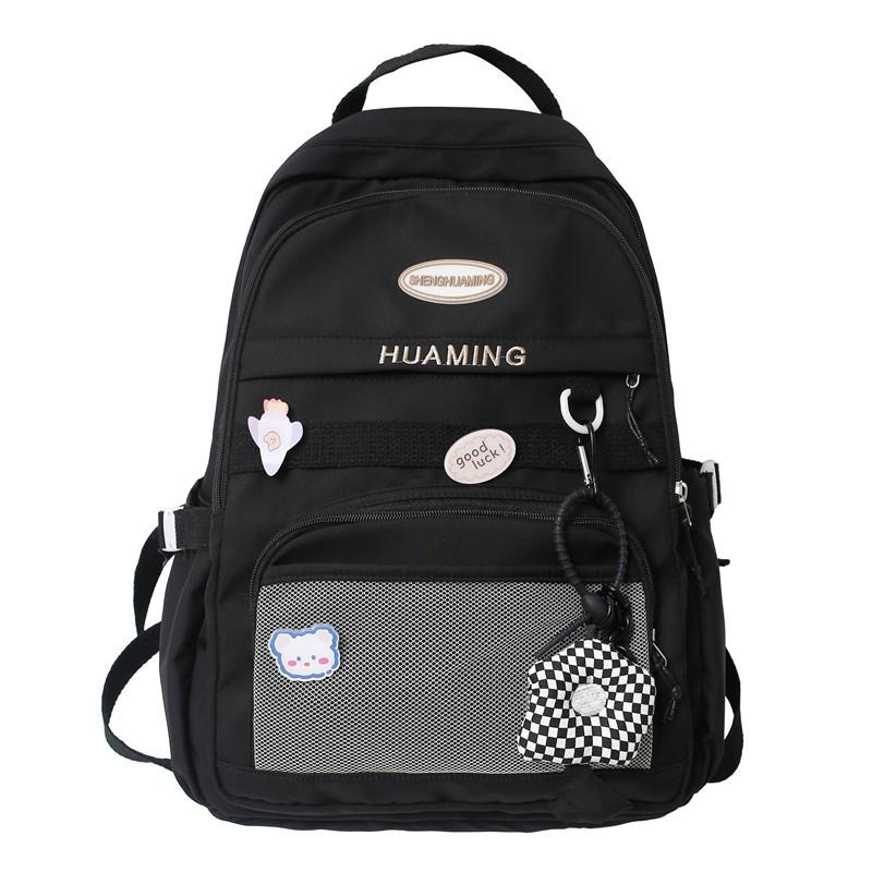 Schoolbag New Middle School Schoolbag Fashion Ins College Style Large Capacity Backpack Korean Version of Leisure Travel Backpack