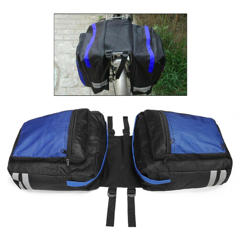 Bicycle Rear Rack Pannier Waterproof Oxford Cloth Saddle Bag Cycling Accessories for Mountain Bike Commute