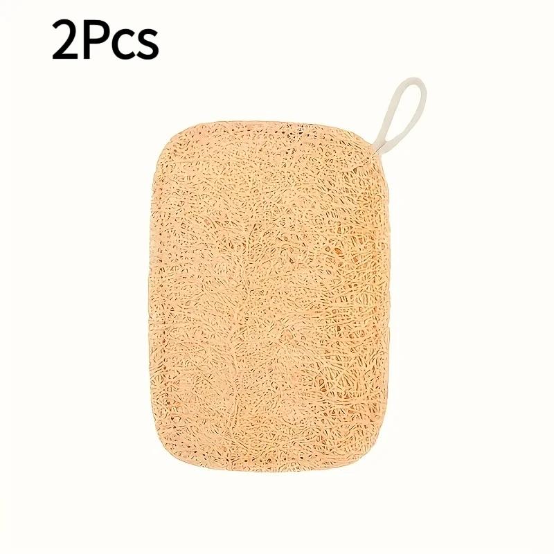 6pz Spugne Esfolianti di Luffa Naturale - Spugna Delicata per il Corpo per Doccia e Bagno, Cuscinetti Detergenti in Fibra di Bambù