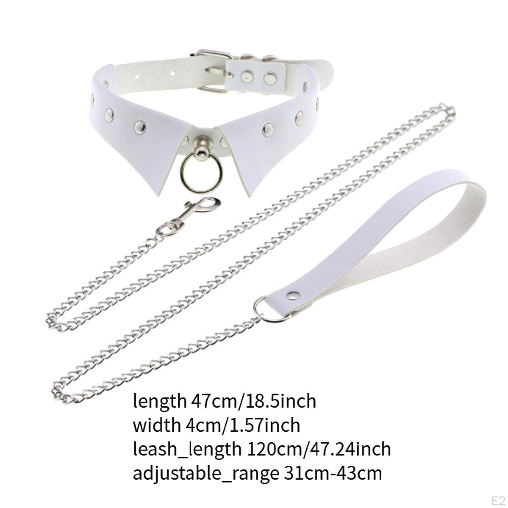 Gothic Rock Choker mit Anhängern und Ringen für Damen