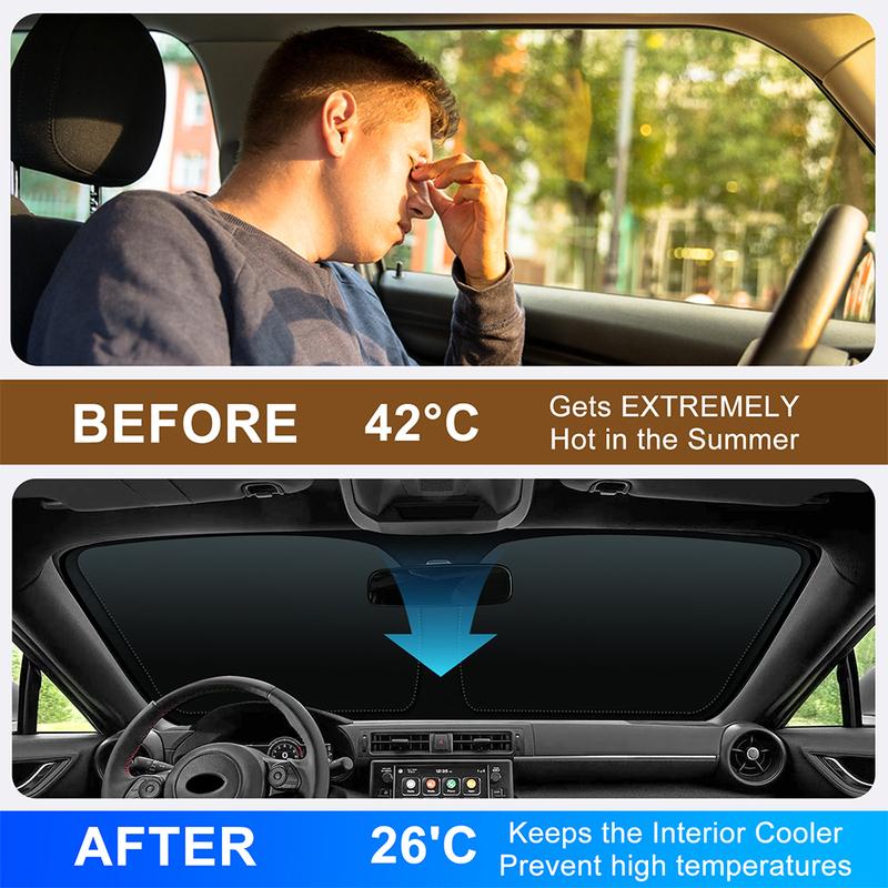 Car Windshield Sun Visor For Subaru BRZ ZD8 2021 2022 2023 2024 2025 2026 Toyota ZN8 GR86 Front Rear Foldable Sunshade UV Visor.