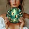 VANRISEN Vintage Fairy Forest Round Metal Tin Sign Fantasy Animal Plant Wall Art Kids Room Garden Porch Decor