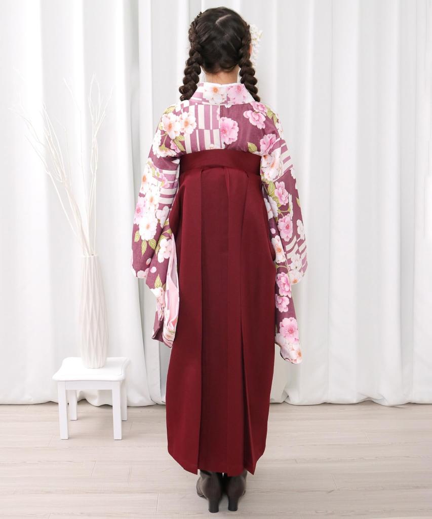 Hakama Graduation Elementary School Graduation Ceremony Elementary School Hakama Hakama Gorgeous Junior Beautiful Red Cherry Hakama String Bottom