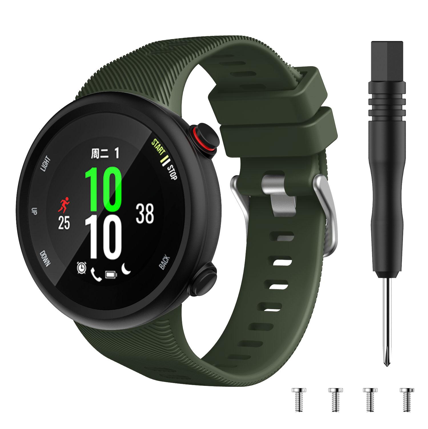 

Новий силіконовий ремінець для смарт-годинника для Garmin Forerunner 45 45s спортивний ремінець з інструментом для Garmin Swim 2 аксесуари для браслета For Forerunner 45 армія зелений колір