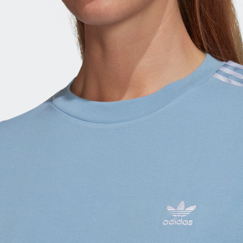 adidas Originals Drop Shoulder Sleeve T Shirt Women's Sky Blue H37809