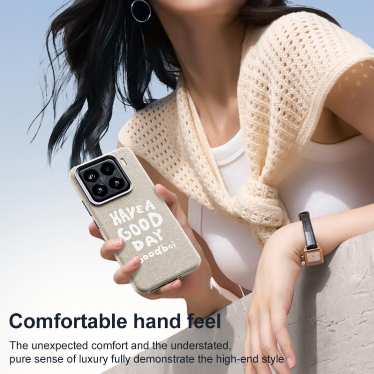 Beautiful Series Denim Texture Magnetic Phone Case For Xiaomi 15, PC Metal Frame Anti-Fingerprint Four Corner Shockproof Wireless Charging Cover
