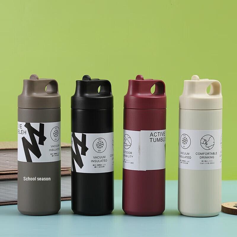 Xiaoyueya Japanese Style Insulated Sport Water Bottle with Straw