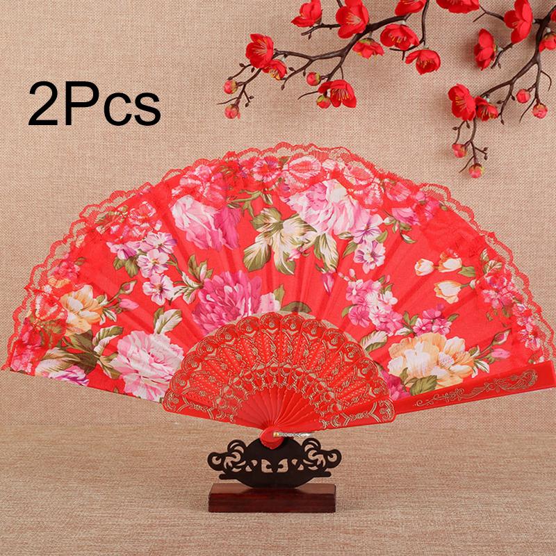 1Pc Photographic Props Fashion Performance Props Classical Lace Aesthetic Beauty Peony Fan Folding Fan