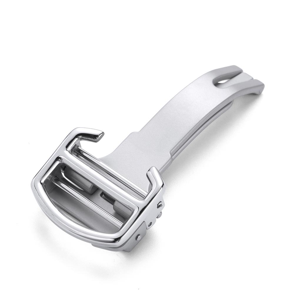 

Пряжка для ремешка часов Ремешок для часов из нержавеющей стали Серебристые складные застежки 14/16/18 мм Матовые/Полированные Кнопочные Аксессуары для часов 16mm серебряный