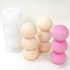 Ball Ribbed Christmas Tree Candle Molds Dinner Cake Silicone Mold Soy Wax Silicone Mould Christmas Home Resin Decor