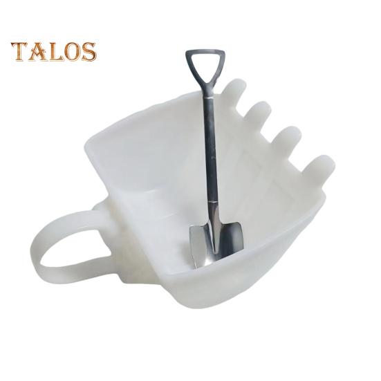 330ML Excavator Bucket Cup Ice Cream Cup with Stainless Steel Shovel Spoon Coffee Mug Tea Cup Milk Juice Container for Kitchen Use