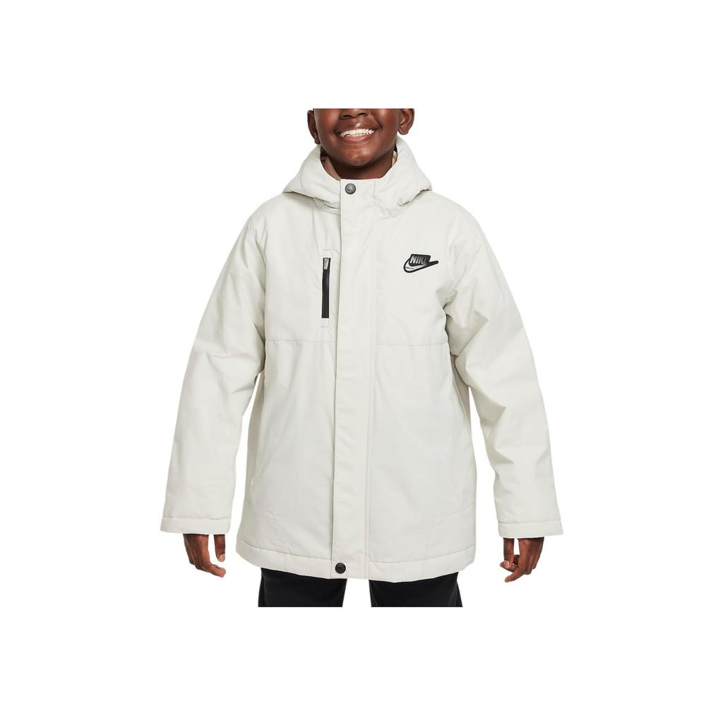 Nike Systems Three-In-One Fashion Comfortable Hooded Jacket Kids Jacket Light-Bone HQ7180-072