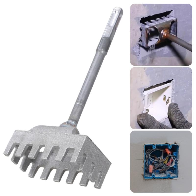 Practical 340g Square Shanks Hammer Grooving Chisels Junction Box Cutter for 86 Type Electrical Box Installation