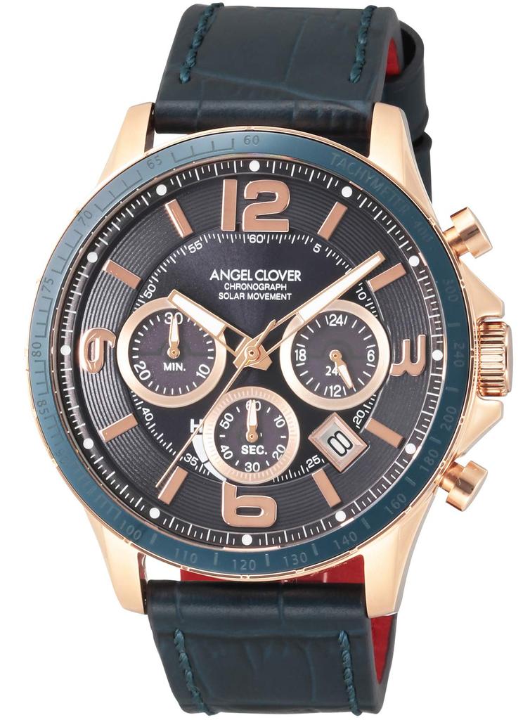 Watch Angel Clover TIME CRAFT SOLAR Navy Dial Stainless Steel Solar Battery 44MM Regular Warranty [Angel Clover] TCS44PG-NV Men's