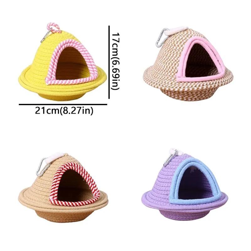 Warm Sleep Bird Cage Nest Handmade Weave Thickened Parrot Hammock Bite Resistant Windproof Bird Hanging Bed Pet Supplies