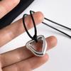 Simple geometric love hollow pendant necklace hip-hop sweet and cool irregular versatile necklace