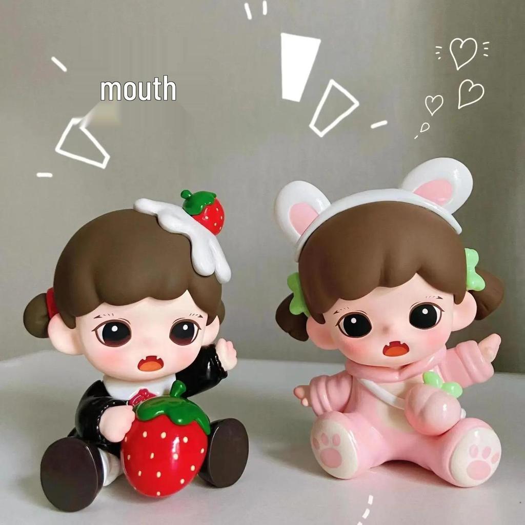 Zoraa Ich liebe Früchte Serie: Pfirsich-Mädchen-Puppe Ornament - Verspieltes Auto-Armaturenbrett Geschenk