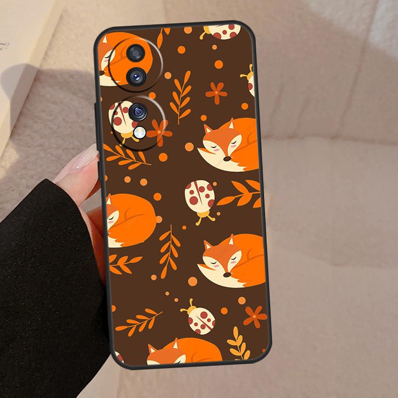 Autumn Leaves Fall Fox Case For Honor X9b X9a X8a X7a X6a X6 X7 X8 X9 8X 9X Honor Magic 5 Pro 50 70 90 Lite Cover