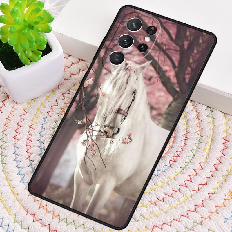 Running Animal Horse TPU Phone Case For Samsung Galaxy Note 10 Pro S26 S25 S24 S23 S22 Ultra Plus S21 FE S20 Shockproof Cover