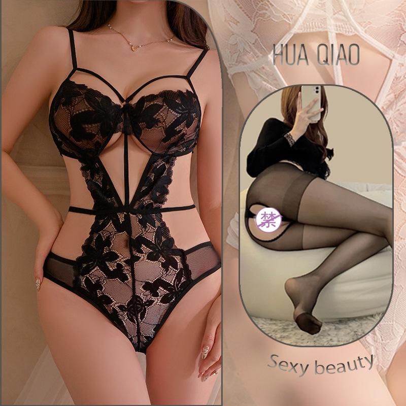 Sexy Erotic Underwear Hollow Pure Desire Temptation Strap Lace Free Pajamas Flirting Erotic Underwear Women Are So Transparent