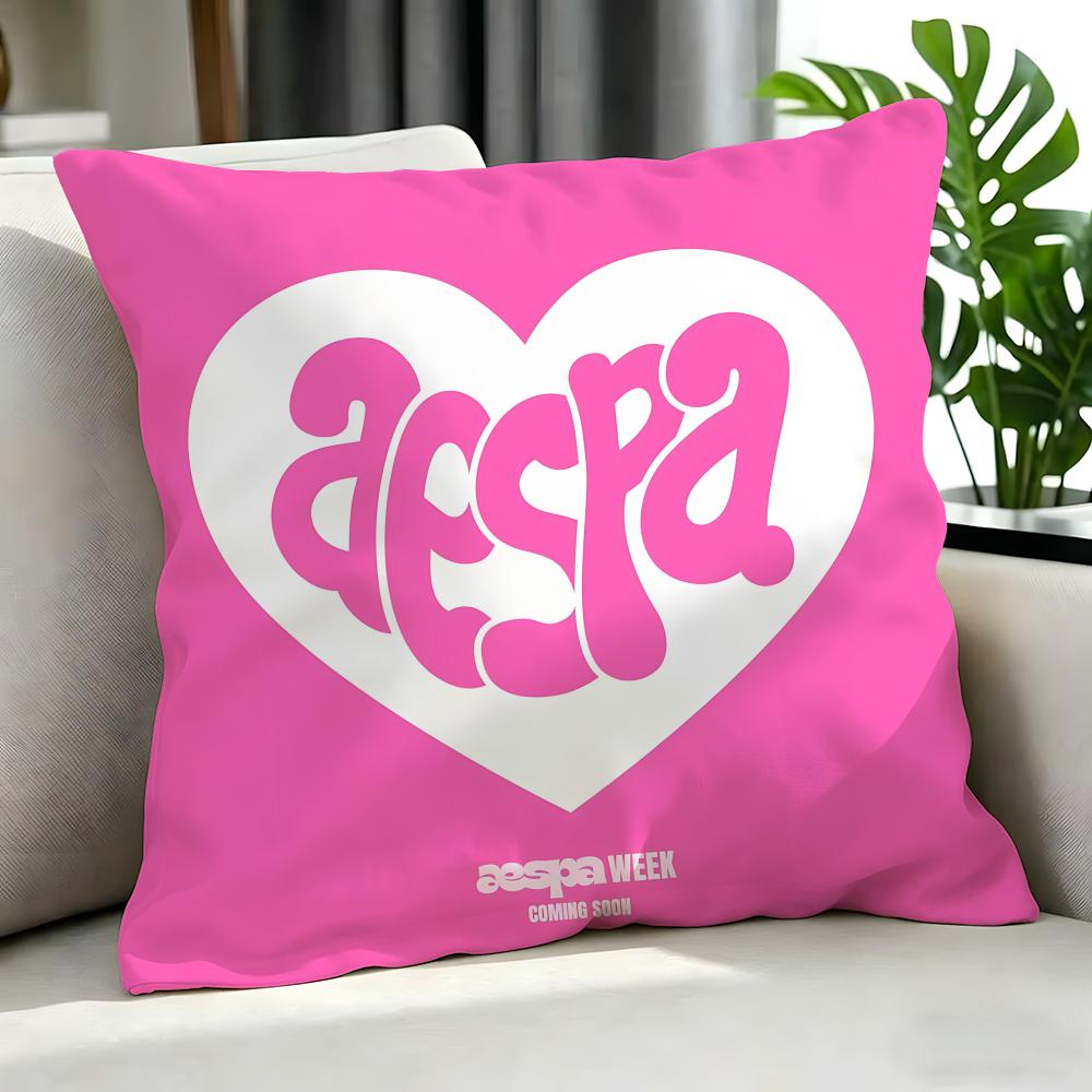 Kpop Style - Aespa Cushion Cover Cushion Cover Set 4Pcs 50X50 45X45 40X40 Pillowcase Decorative Sofa Home Decor