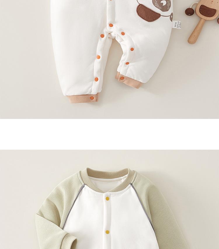 Autumn/Winter Baby Cotton Romper: Lightweight Padded Jumpsuit for Crawling