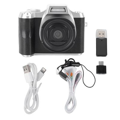Digital Camera 1080P 48MP 2.4 Inch Screen 18x Zoom Autofocus Camera with Fill Light Keychain for Portrait Landscape