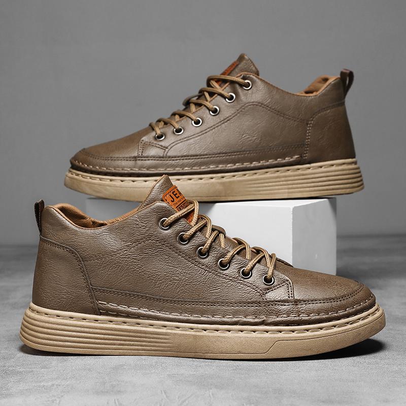 Универсальная мужская офисная повседневная кожаная обувь для мальчиков и студентов — фото 7