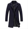Men's Korean Style Slim Fit Mid-Length Wool Coat - Autumn/Winter Fashion Trench Outerwear