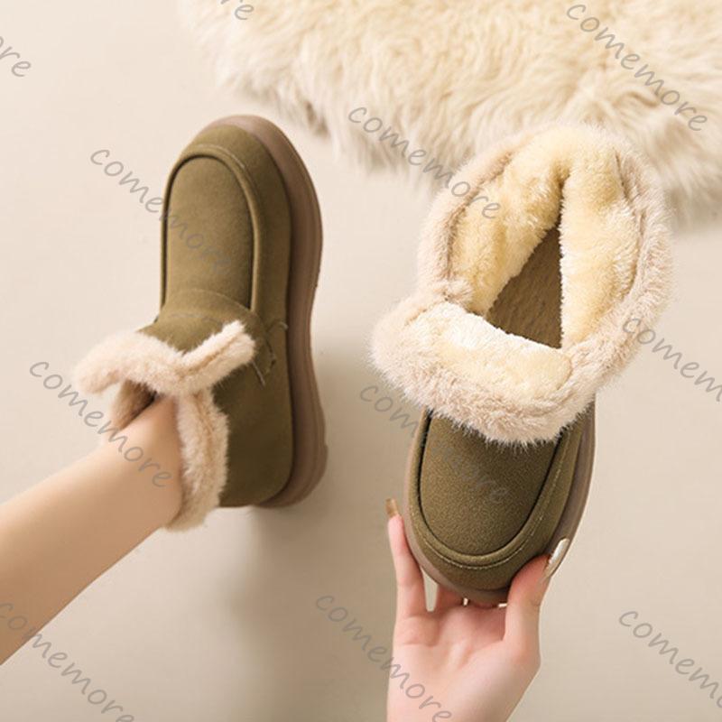Fashion Comemore Fashionable New Plush Short Boots Comfortable Warm Soft Bottom Belt Buckle Women's Shoes Winter Women's Snow Boots