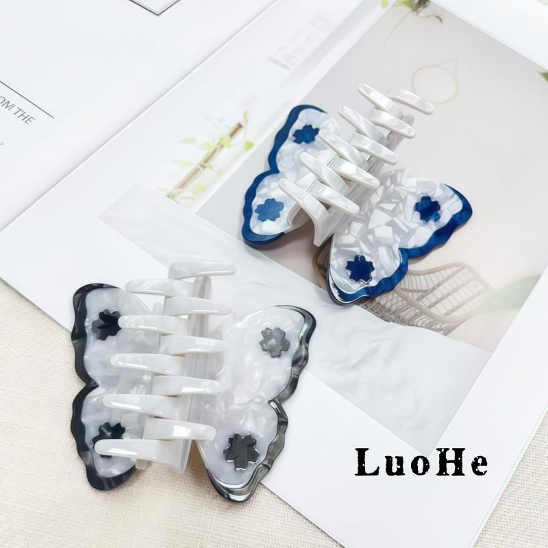 Luohe Luxury Cute Bow Acetate Hair Clip - Three-Dimensional Hair Claw Accessory